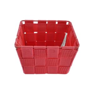 Wenko Adria Square Mini Bathroom Basket Red Wenko Adria Square Mini Bathroom Basket Red